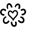 heart surrounded by semi-circles