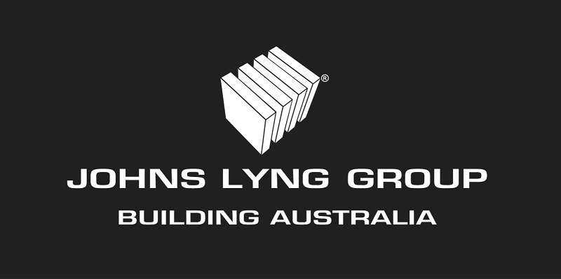 Image of icon Johns Lyng Group White Blocks saying Johns Lyng Group building Australia