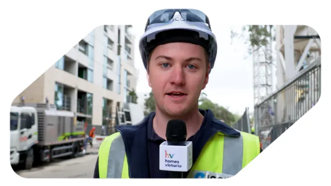 Construction progress in South Yarra