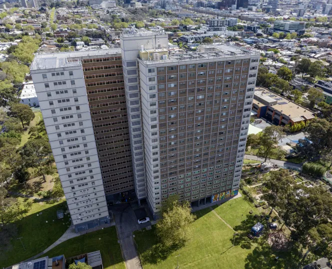 Drone shot of 139 Highett Street, Richmond.