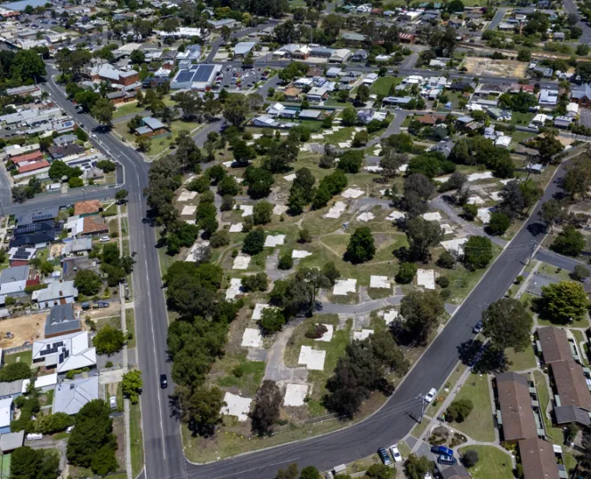 Aerial image of Virginia Hill in Bendigo