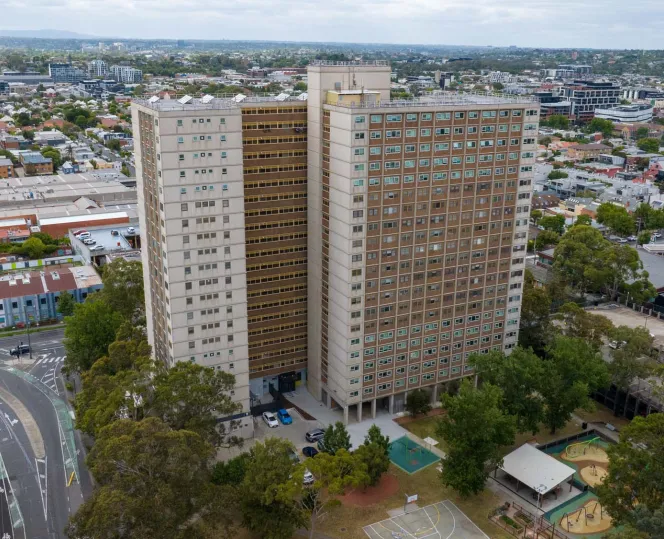 Drone shot of 112 Elizabeth Street, Richmond