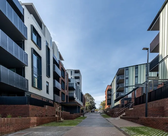 View of Bills Street from Patterson Reserve 