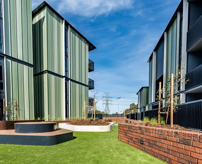 Image of Resident common area with beautiful outdoor area surrounded by greenery