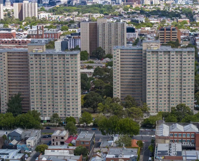 Drone image of Collingwood Precinct 