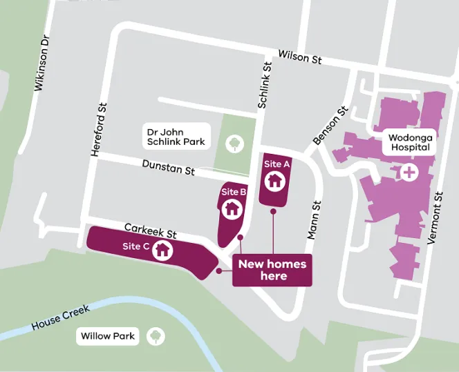 Image of House Creek Wodonga site map