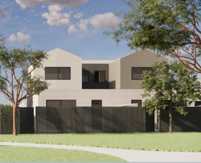 Image of artist render of houses built in Benalla west