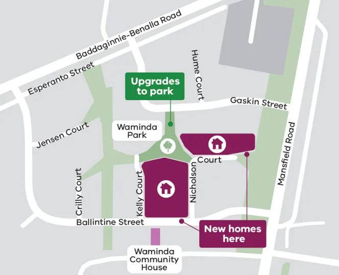 Image of Benalla West site map