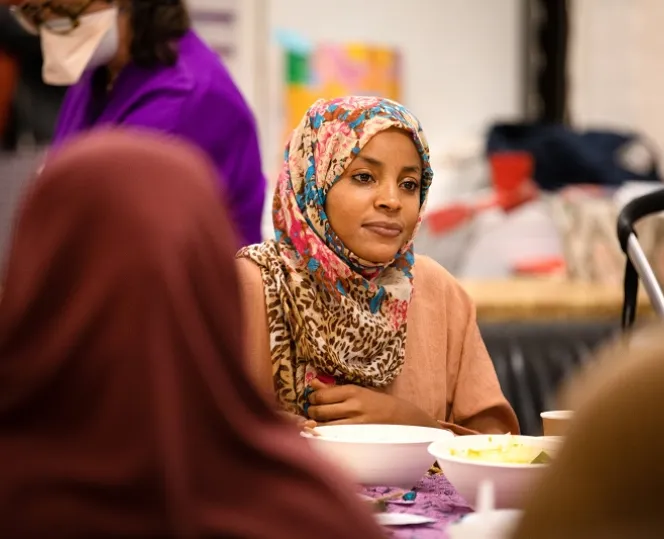 Image of lady attending the Flemington towers community consultative committee session
