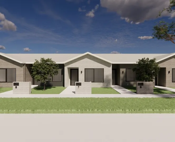 Image of artist render of one house built in Benalla west