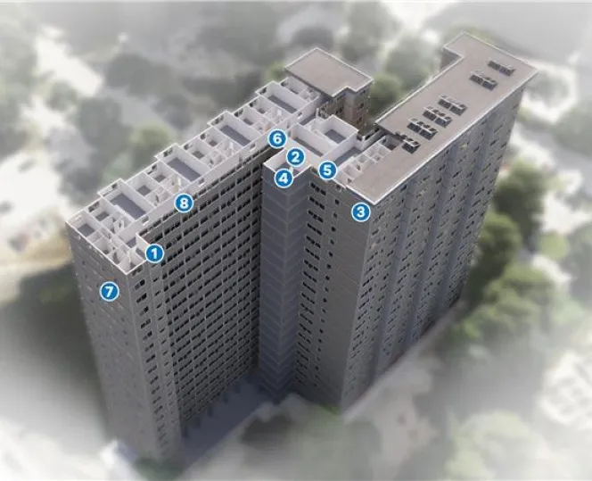 Artist impression of a high-rise tower