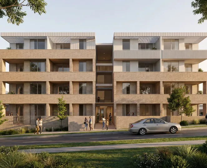 Building B from Alamein Avenue.