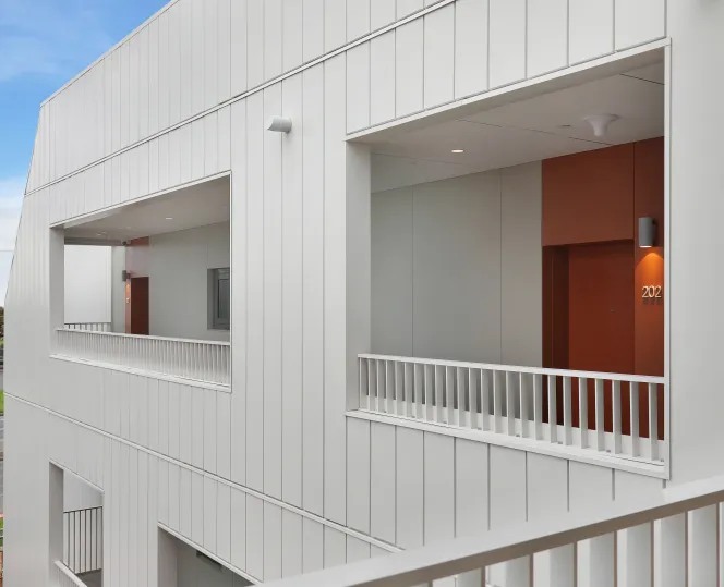 Image of apartment building with balconies 