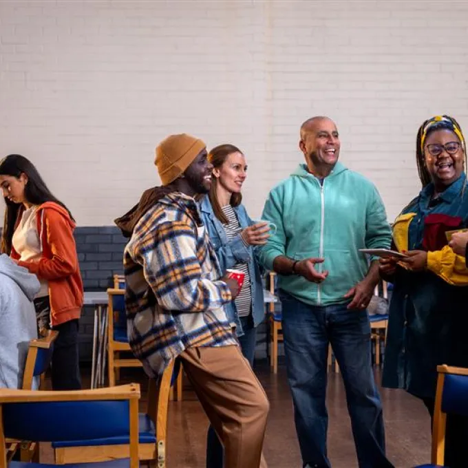 Image of people talking and having some discussion