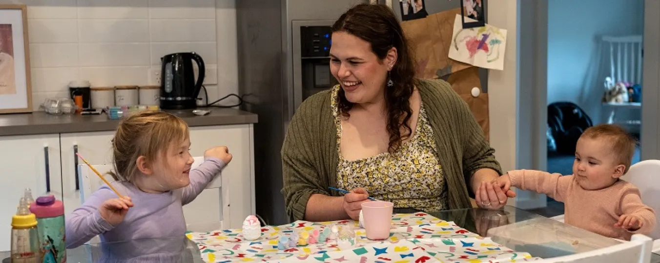 Image of renter smile and spending quality time with family