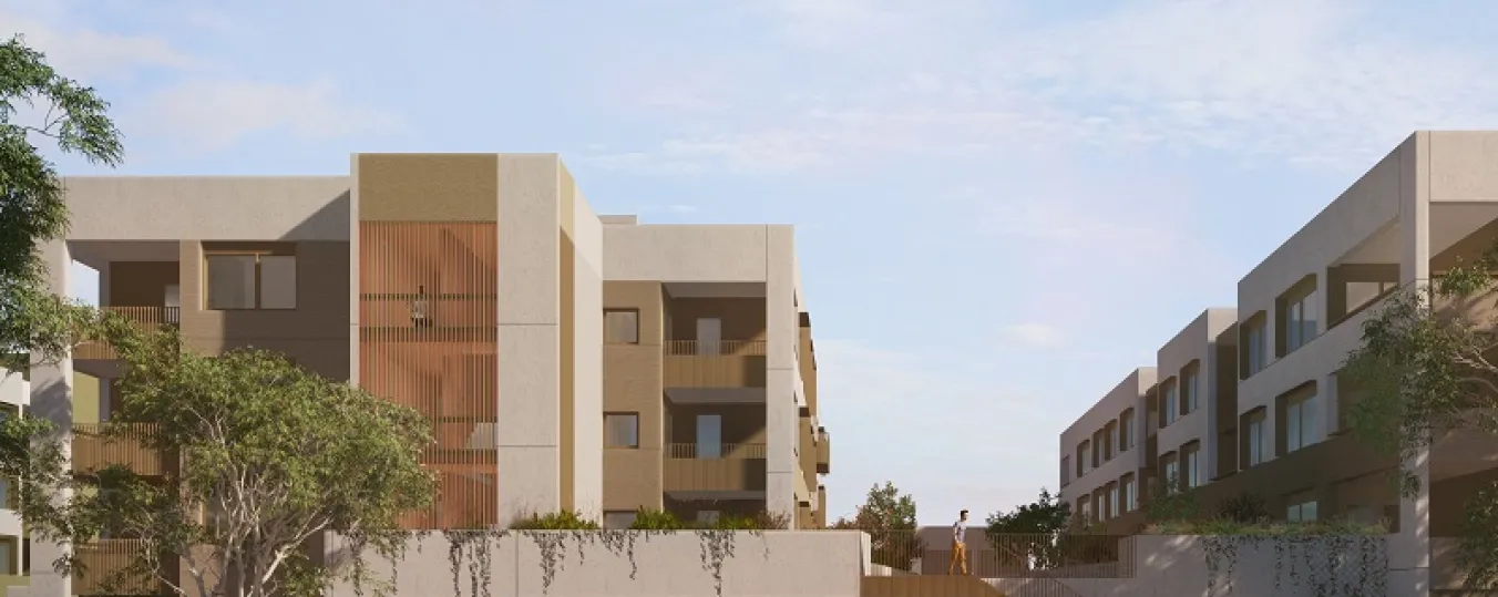 Artist render of theBarak Beacon, Port Melbourne residents enjoying the greenery, spend quality time outdoor