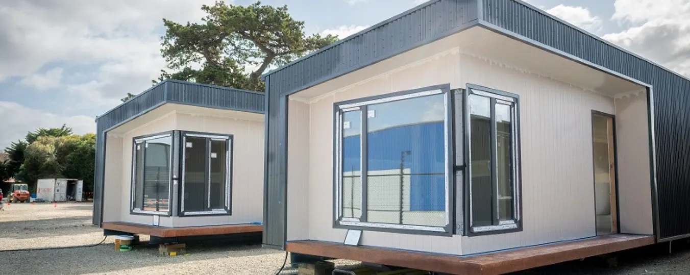 Image of Modular homes built quickly and are portable they can easily be transported and placed on vacant place