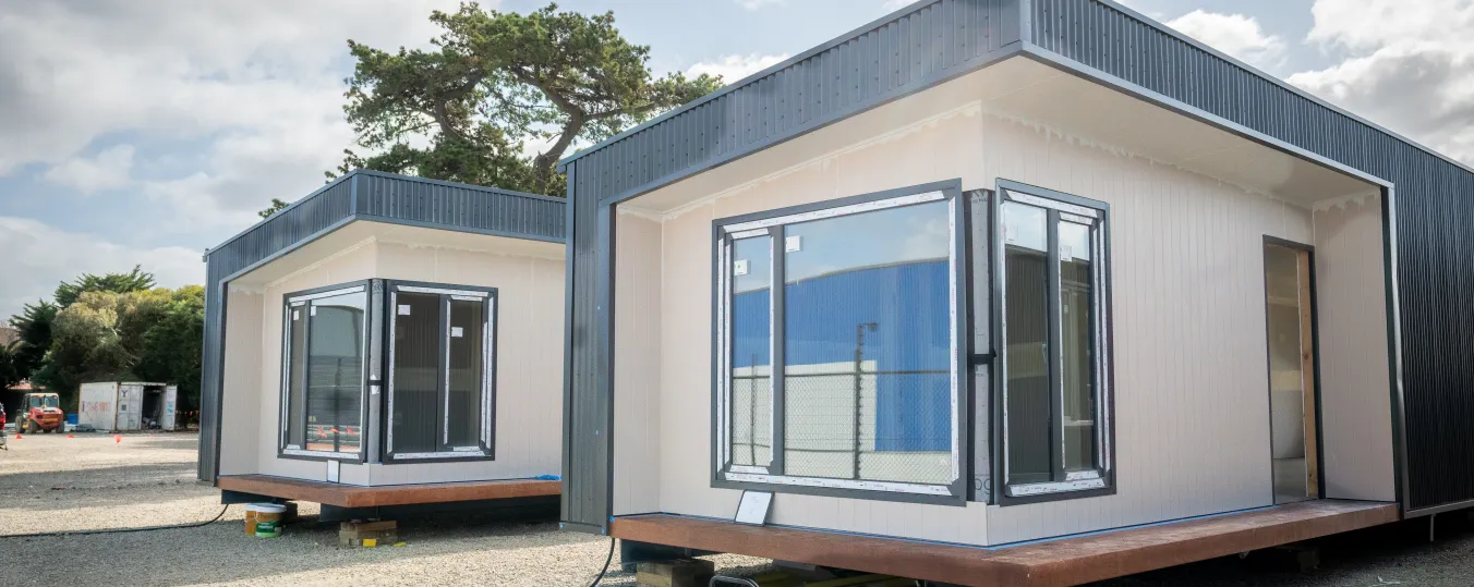2 modular homes ready for transport