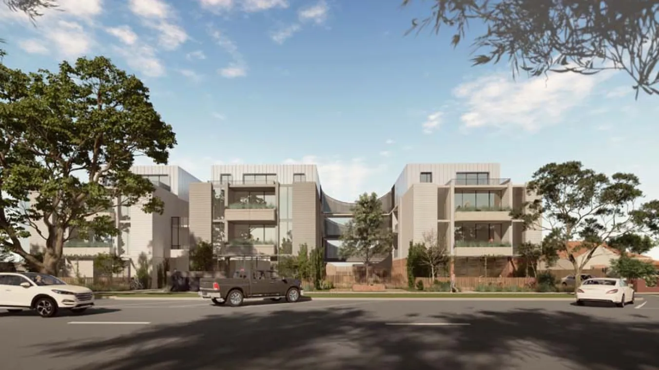 Artist's render of Uniting Housing Vic's Wangaratta development one