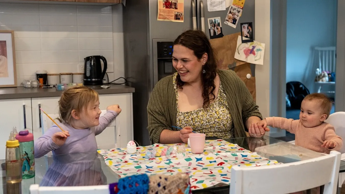 Image of renter smile and spending quality time with family