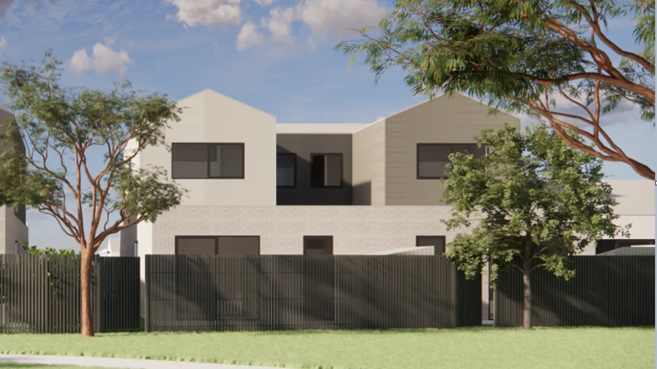 Image of artist render of houses built in Benalla west