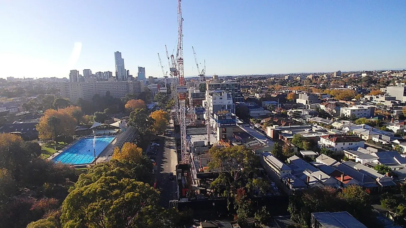 Image of Essex street, Prahran construction site