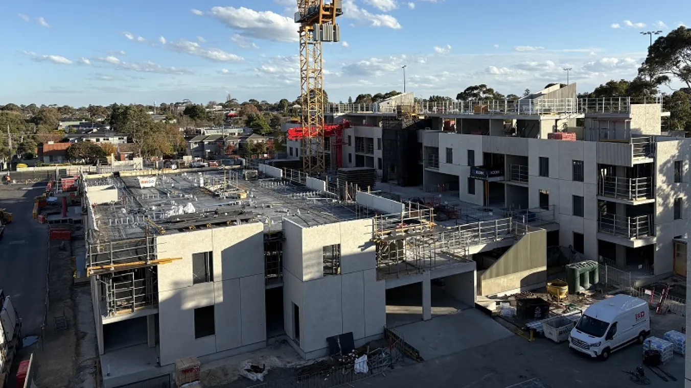 Image of Level 1 complete on the townhouses at the corner of Cooke Avenue and Widdop Crescent.Image of Level 1 complete on the townhouses at the corner of Cooke Avenue and Widdop Crescent.