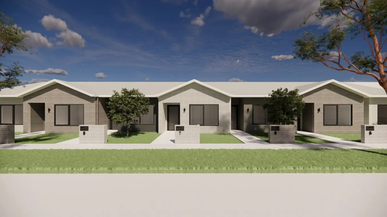 Image of artist render of one house built in Benalla west