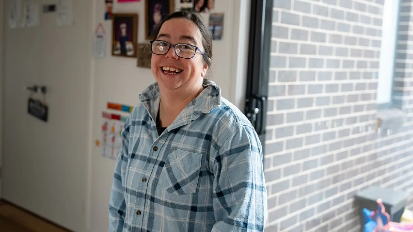Image of a lady with her beautiful smile 