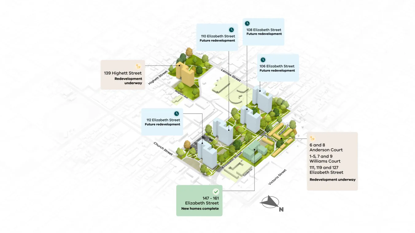 Image of Elisabeth Street Richmond map