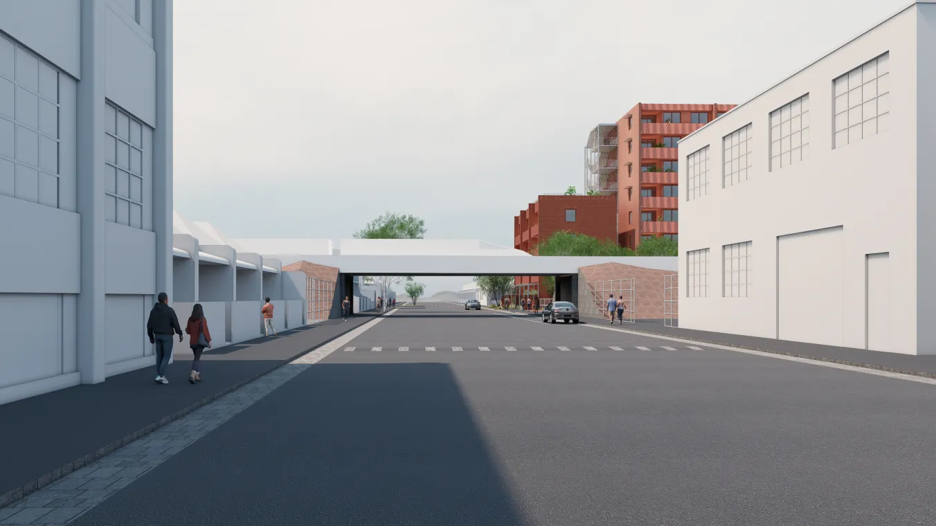 Artist impression showing the proposed design for the Clifton Hill redevelopment and surroundings.