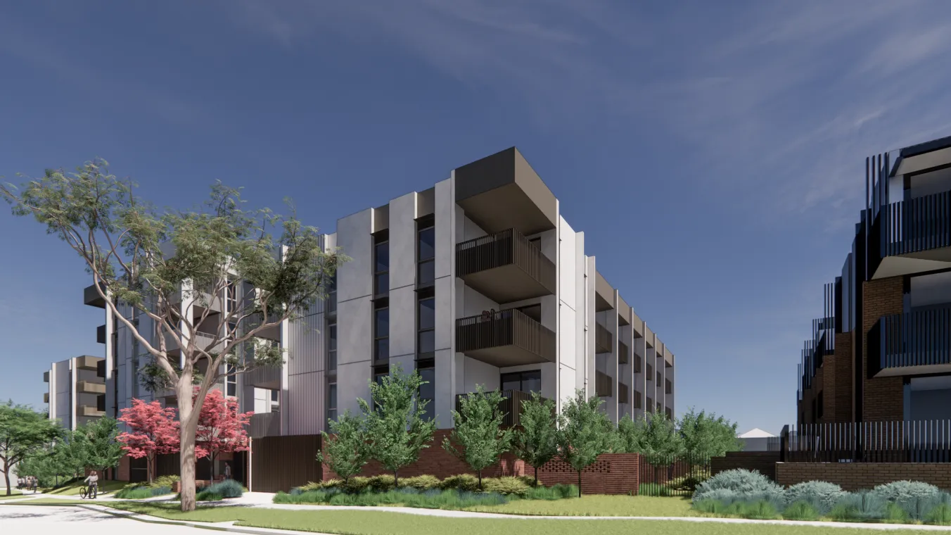artist impression of tall building at Dunlop Avenue Ascot Vale