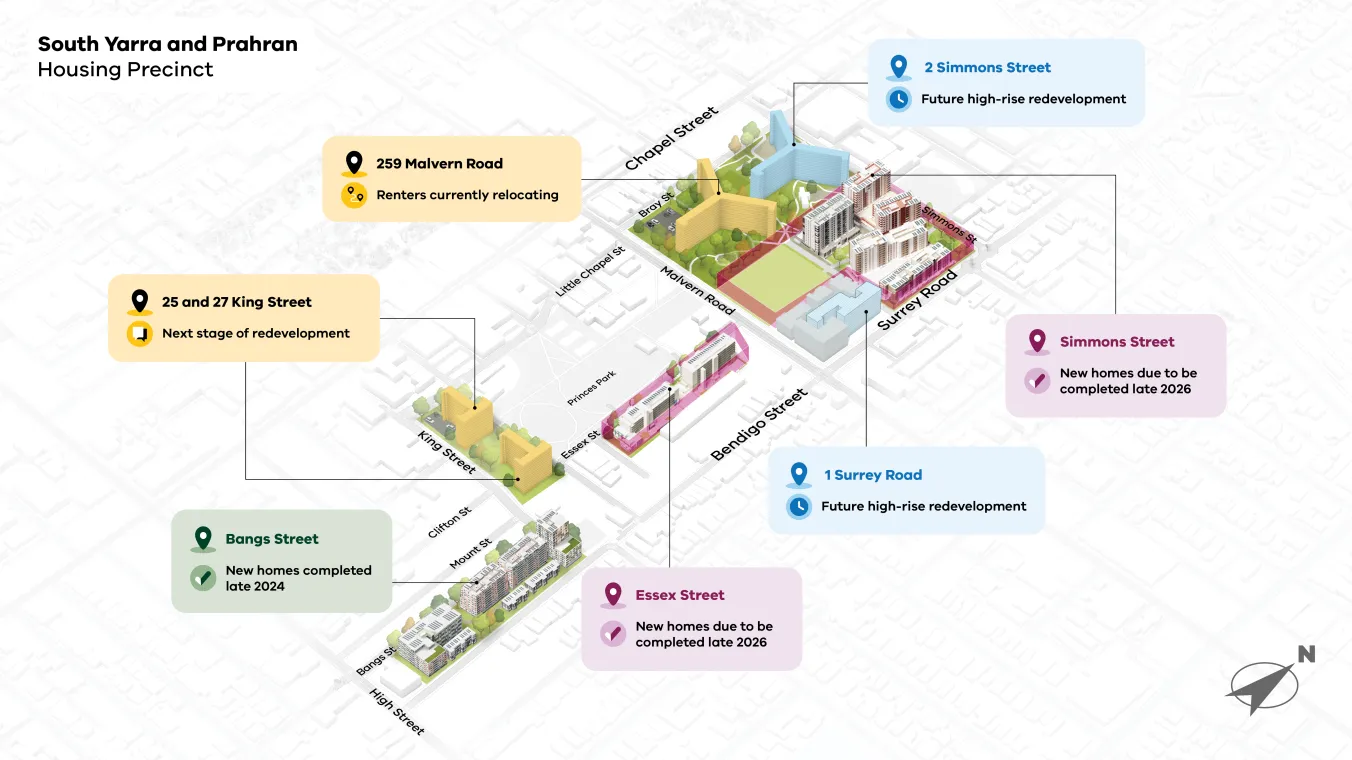 Image of South Yarra and Prahran Precinct map