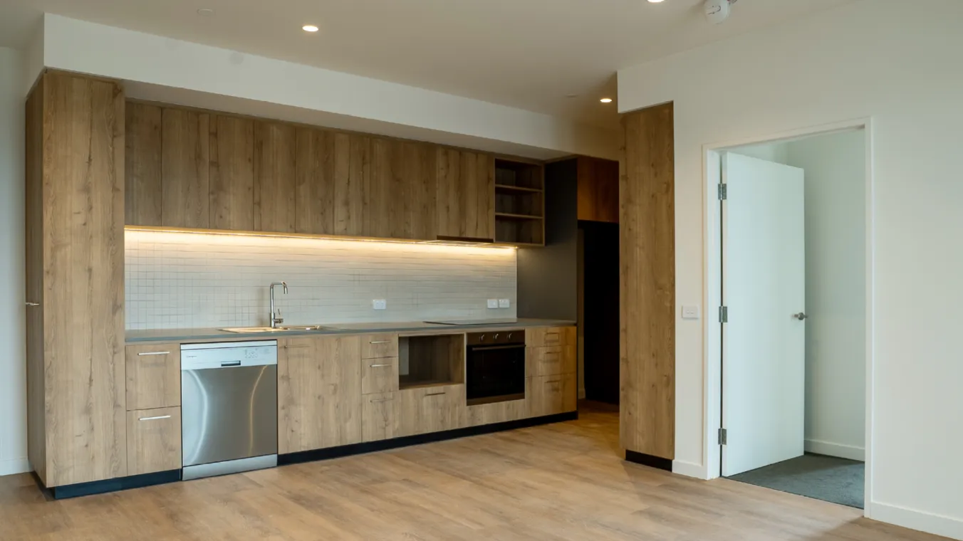Image of Apartment Floor Plans of Ormond Road Geelong, with dishwasher, electrical gas, space for microvave and fridge