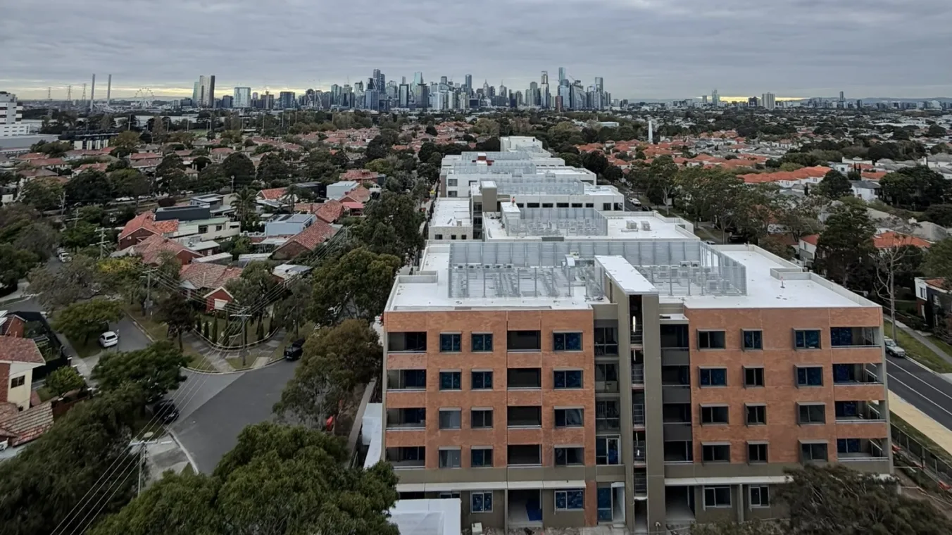Image of large-scale public housing projects across Melbourne 