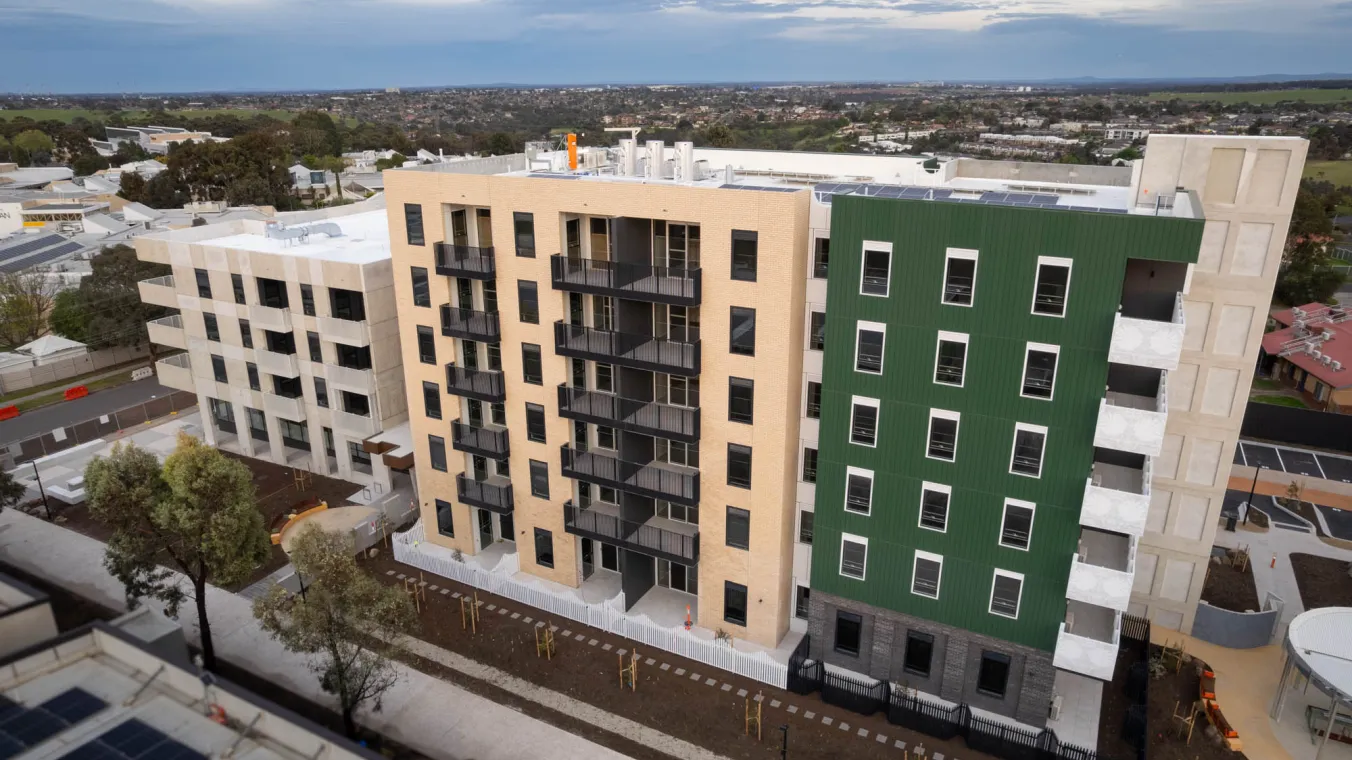 New residential buildings with lot of outdoor space